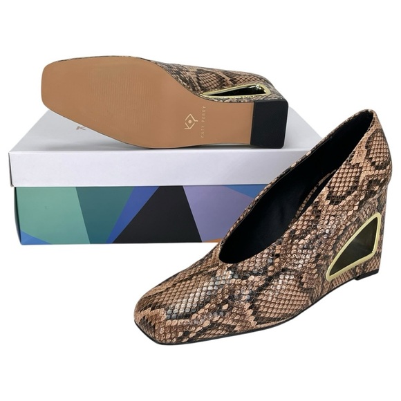 Katy Perry Hollow Wedge Snake Print Womens Pump Size 8.5M - Picture 11 of 13